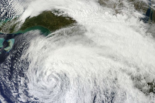 The latest satellite image of Hurricane Sandy